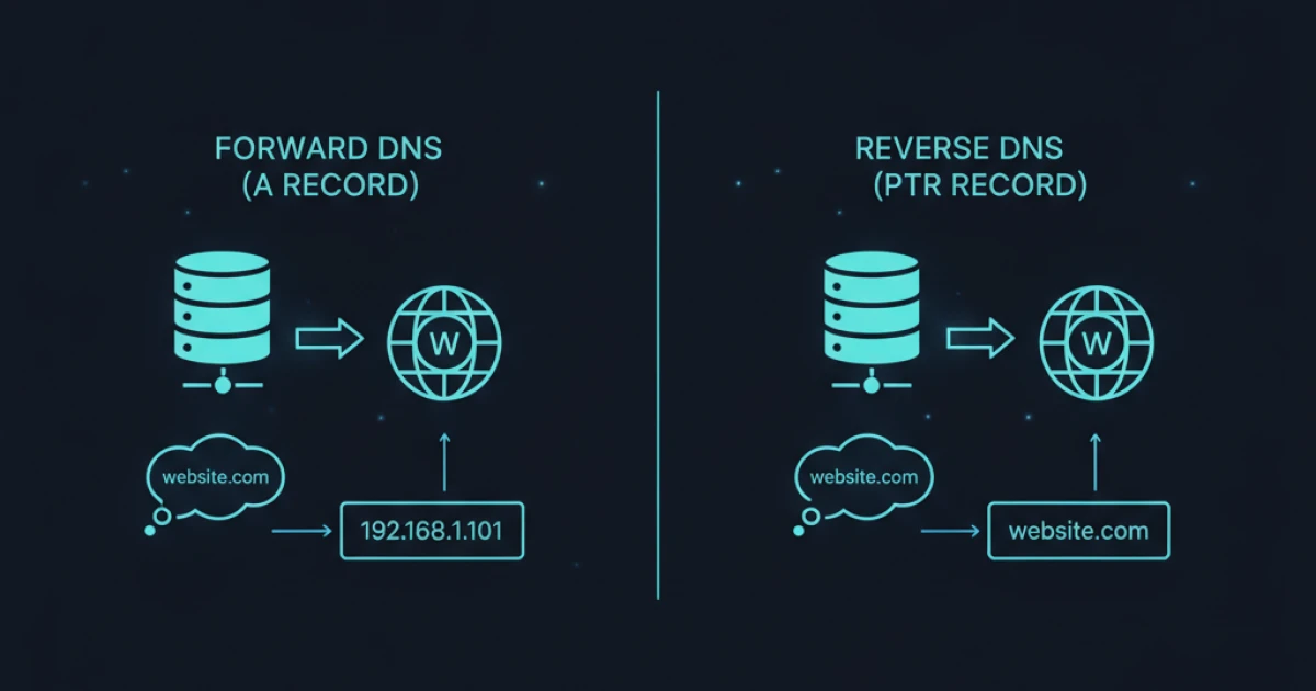 Reverse DNS & PTR Records Explained: Forward vs. Reverse Lookups